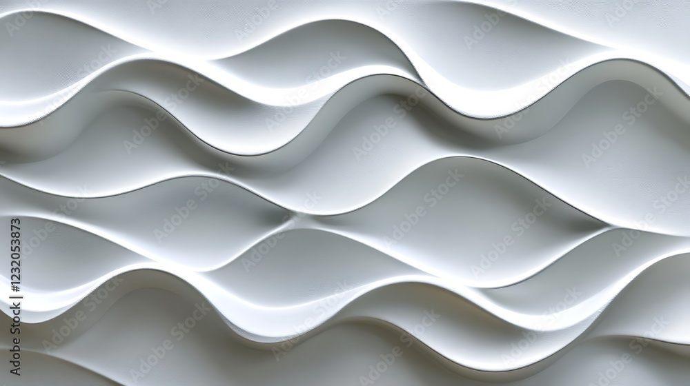 Obraz premium Abstract 3D Wavy Surface Rendering