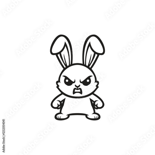 Rabbit head mascot template