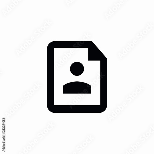 user contact file icon sign vector