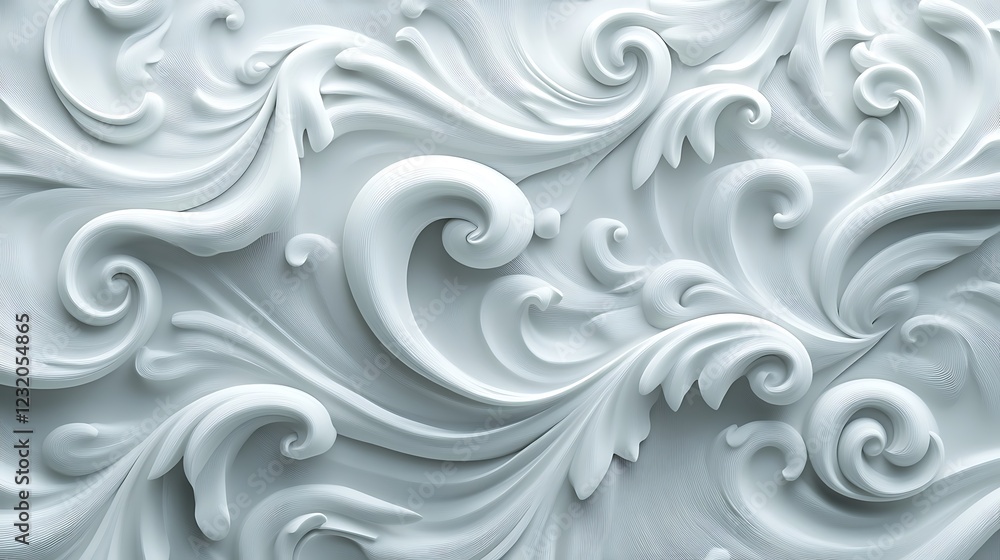 Elegant White Swirl Pattern Background Elegant White Swirl Pattern Background