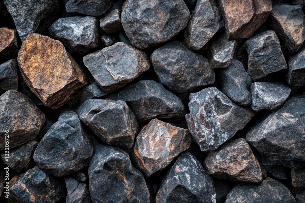 Dark, rough stones texture background, close-up Dark, rough stones texture background, close-up