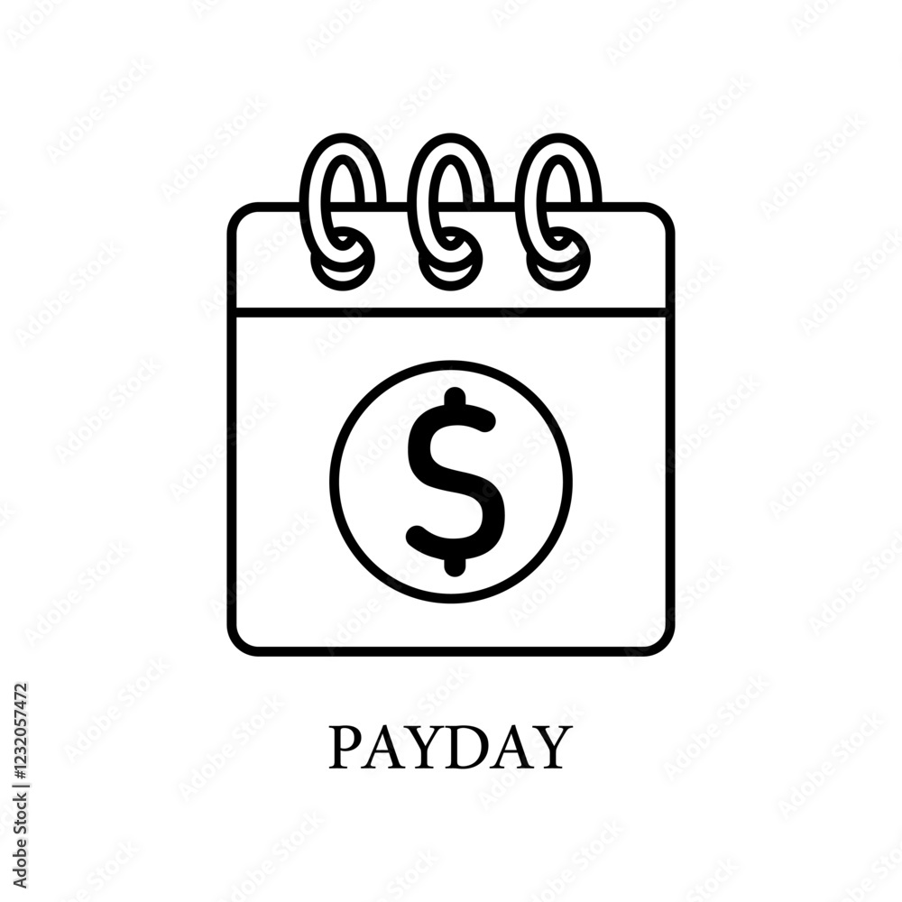 Icon a payday, isolated against a clean background. Icon a payday, isolated against a clean background.