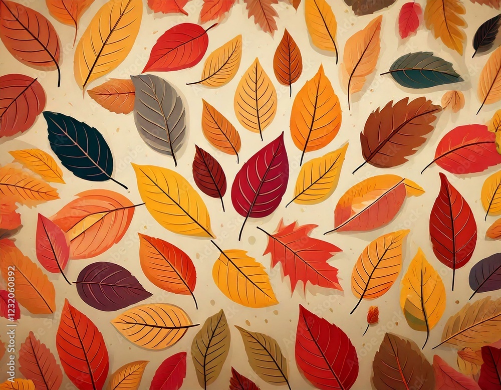 Fototapeta premium 葉っぱ 背景 テクスチャ 紅葉