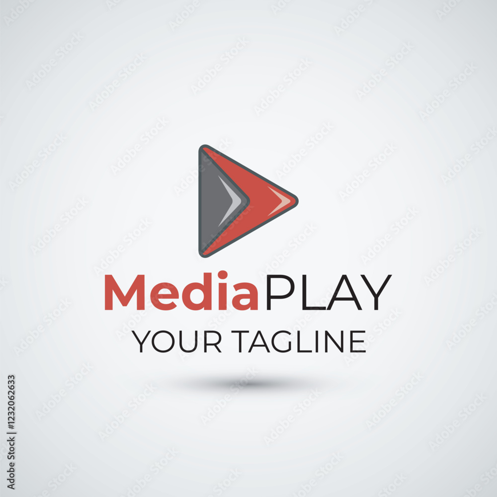 Creative media play logo design template Creative media play logo design template
