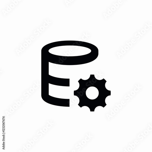 settings database icon sign vector