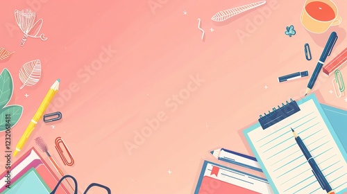 A Vibrant and Inviting Back - to - School Education Banner Background: Setting the Stage for a New Academic Year. This colorful and eye - catching background is perfect for various educational promoti photo