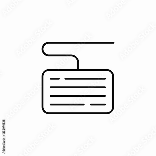 wired keyboard icon sign vector