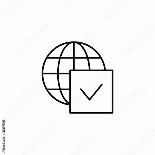 world web completion icon sign vector