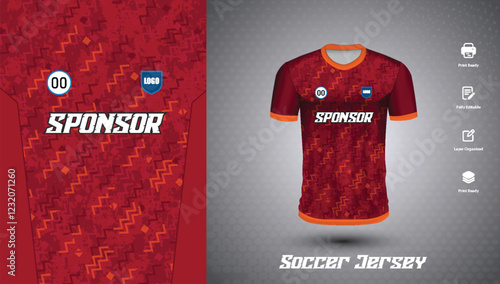 Soccer jersey design for sublimation