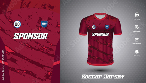 Soccer jersey design for sublimation