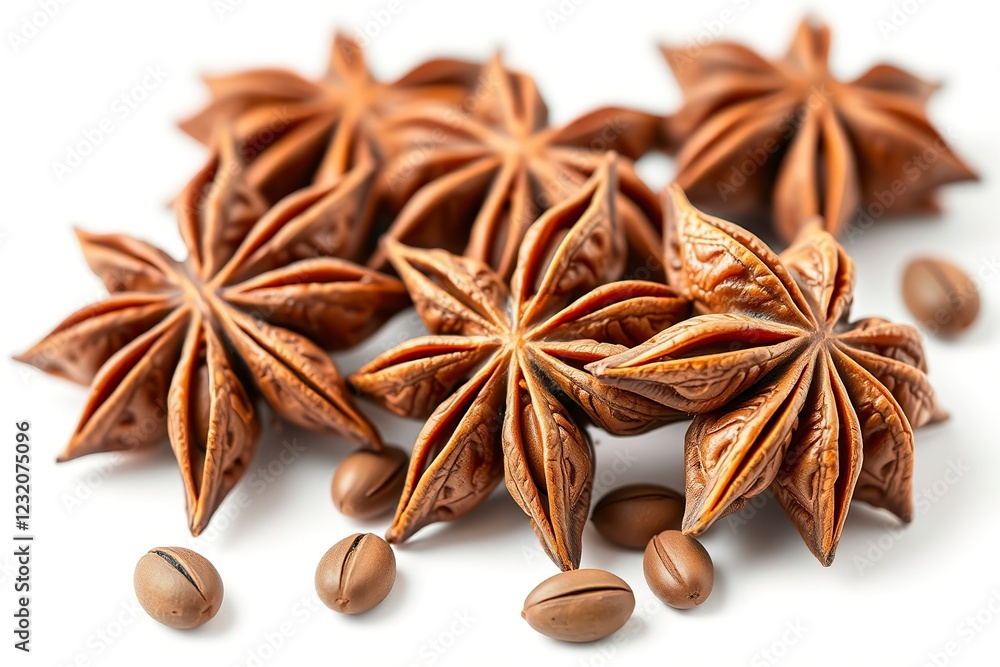 Star Anise and Coffee Beans: A Warm, Aromatic Still Life Star Anise and Coffee Beans: A Warm, Aromatic Still Life