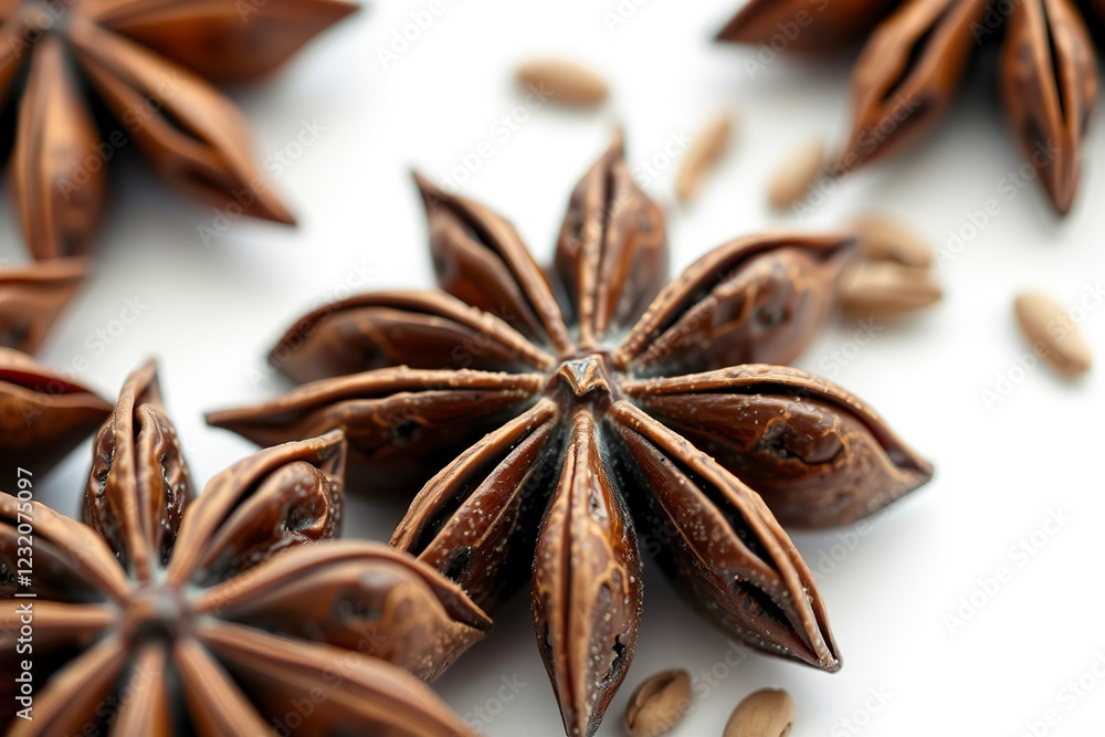 Star Anise: A Close-Up Study in Warm Brown Hues Star Anise: A Close-Up Study in Warm Brown Hues