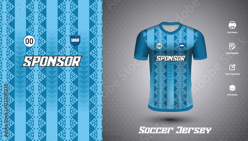 Soccer jersey design for sublimation