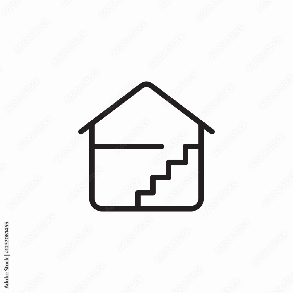 house stairs icon sign vector house stairs icon sign vector