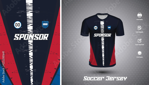 Soccer jersey design for sublimation