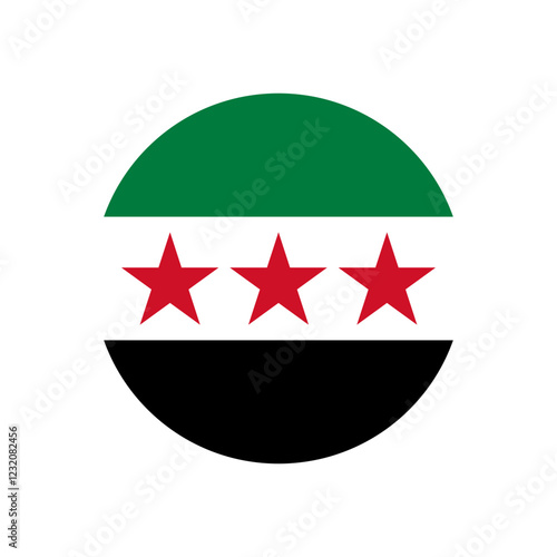 The Syrian Opposition flag. New flag of Syria. Flag of the Syrian Revolution or New Independence flag