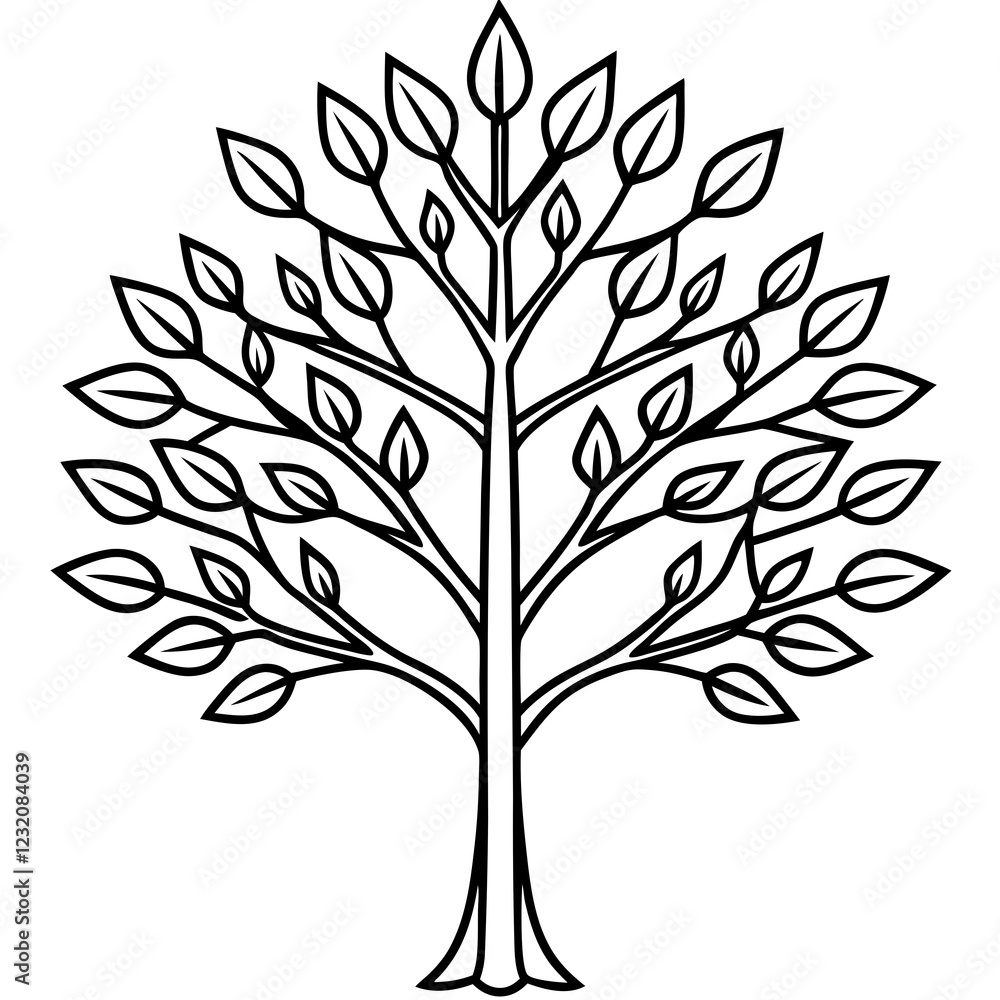 Elegant Tree of Life Minimalist Vector Art Elegant Tree of Life Minimalist Vector Art