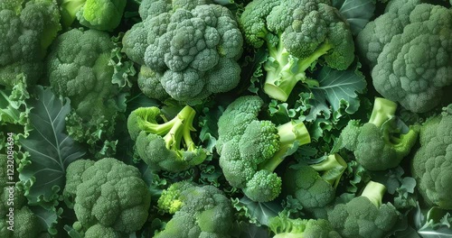 fresh green broccoli close-up crisp texture organic healthy vibrant natural vegetable background