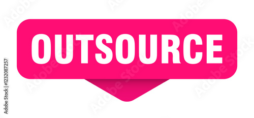 outsource sticker. outsource sign on transparent background