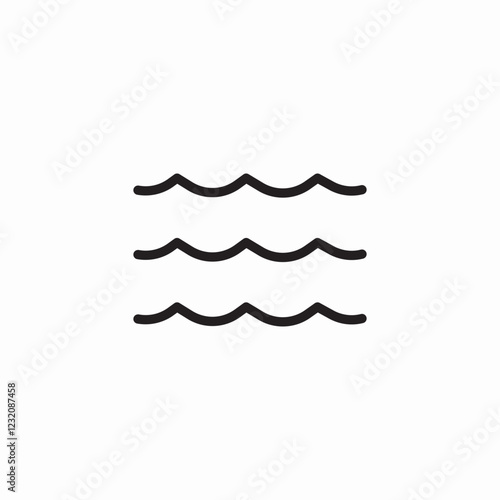 wave humidity icon sign vector