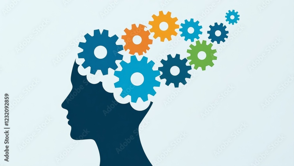 Abstract mind mechanism illustration Abstract mind mechanism illustration
