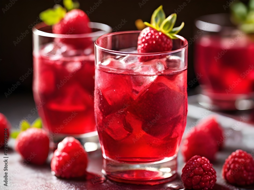 Refreshing Red Berry Juice with Ice – Perfect Summer Drink Refreshing Red Berry Juice with Ice – Perfect Summer Drink