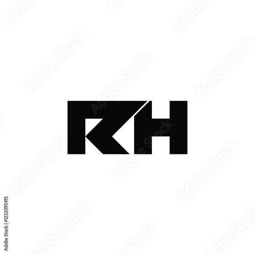 Free Download RH monogram logo design letter text name symbol monochrome logotype alphabet character simple logo - GFXLoad