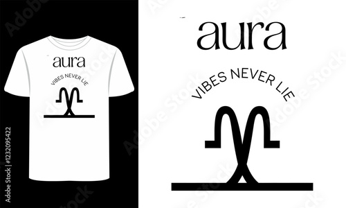 Aura Modern Zodiac & Urban Apparel vector clipart graphic sign