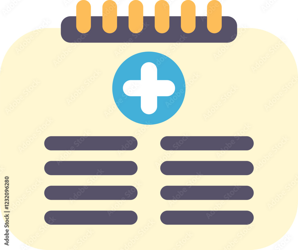 Obraz premium Medical record icon representing patient information and medical history