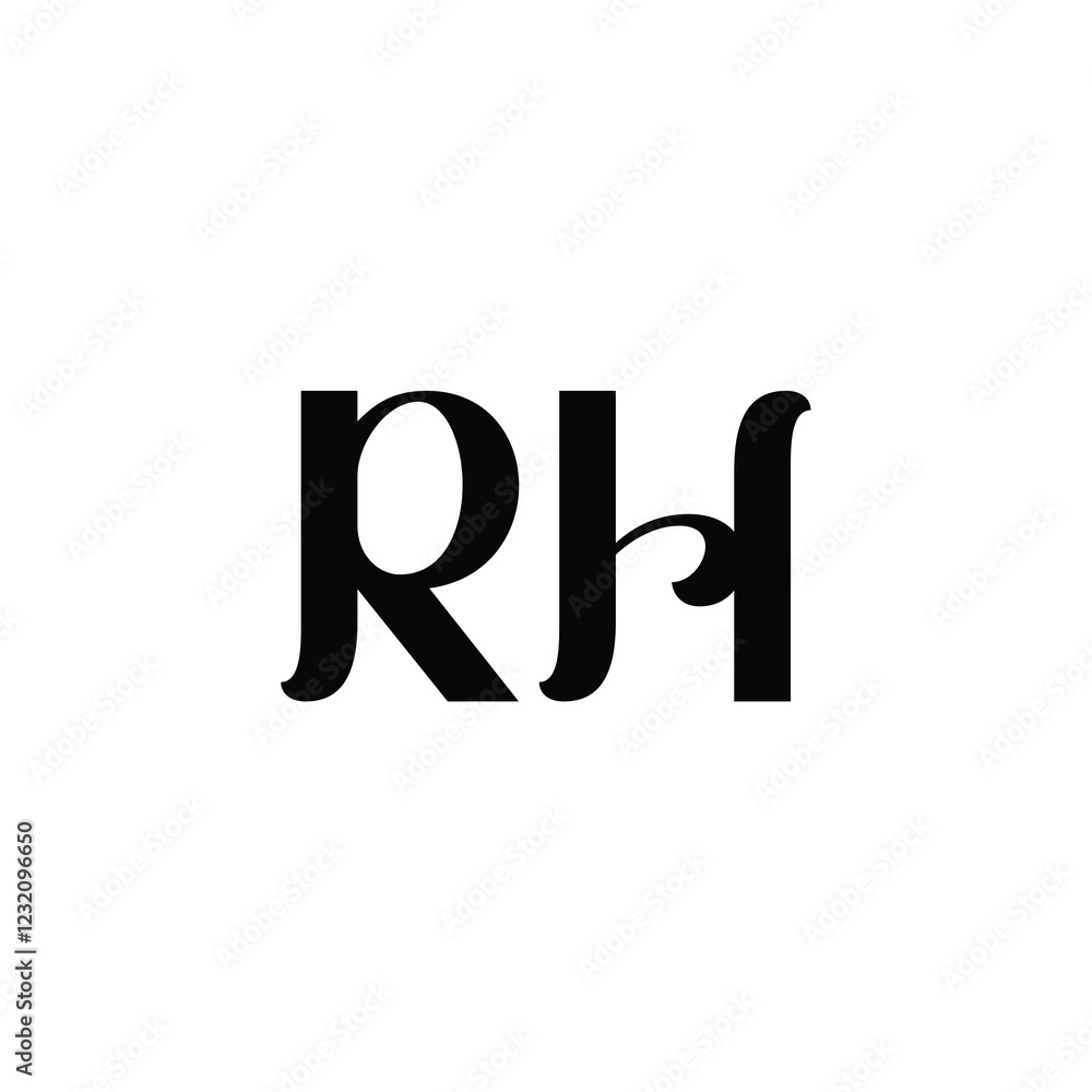 RH monogram logo design letter text name symbol monochrome logotype alphabet character simple logo RH monogram logo design letter text name symbol monochrome logotype alphabet character simple logo