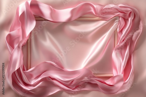 Wallpaper Mural Pink Silk Frame Background Torontodigital.ca