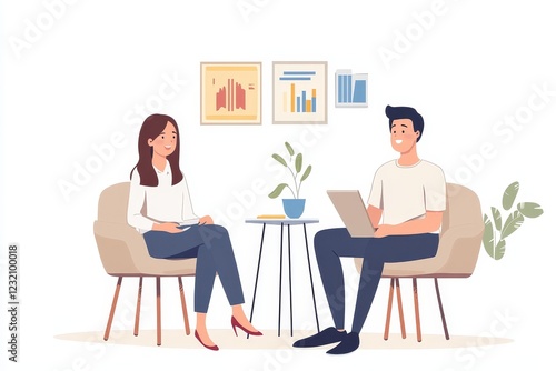 Psychology, Happy asian young couple, patient consulting problem mental health with psychologist, psychiatrist at clinic together, relationship