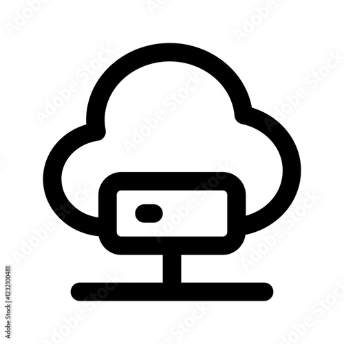 cloud server line icon