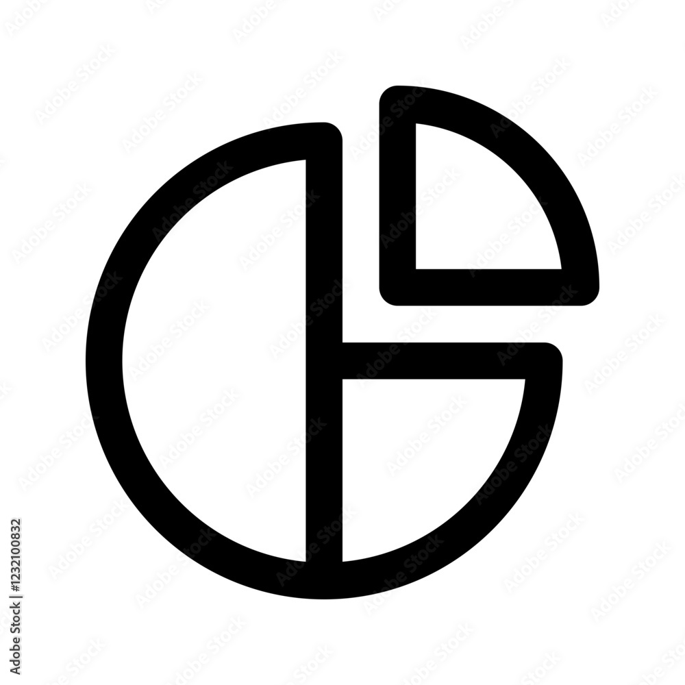 pie chart line icon