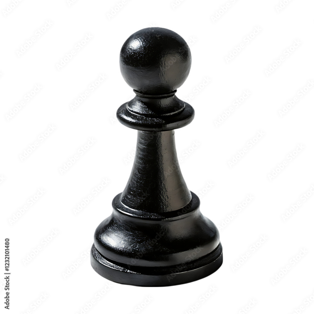 black pawn piece isolated on white background black pawn piece isolated on white background