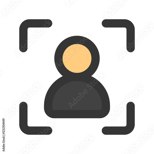 target audience outline fill icon