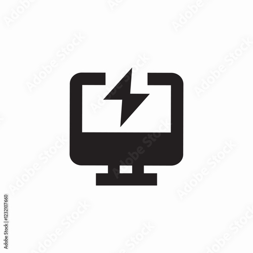 computer energy icon sign vector