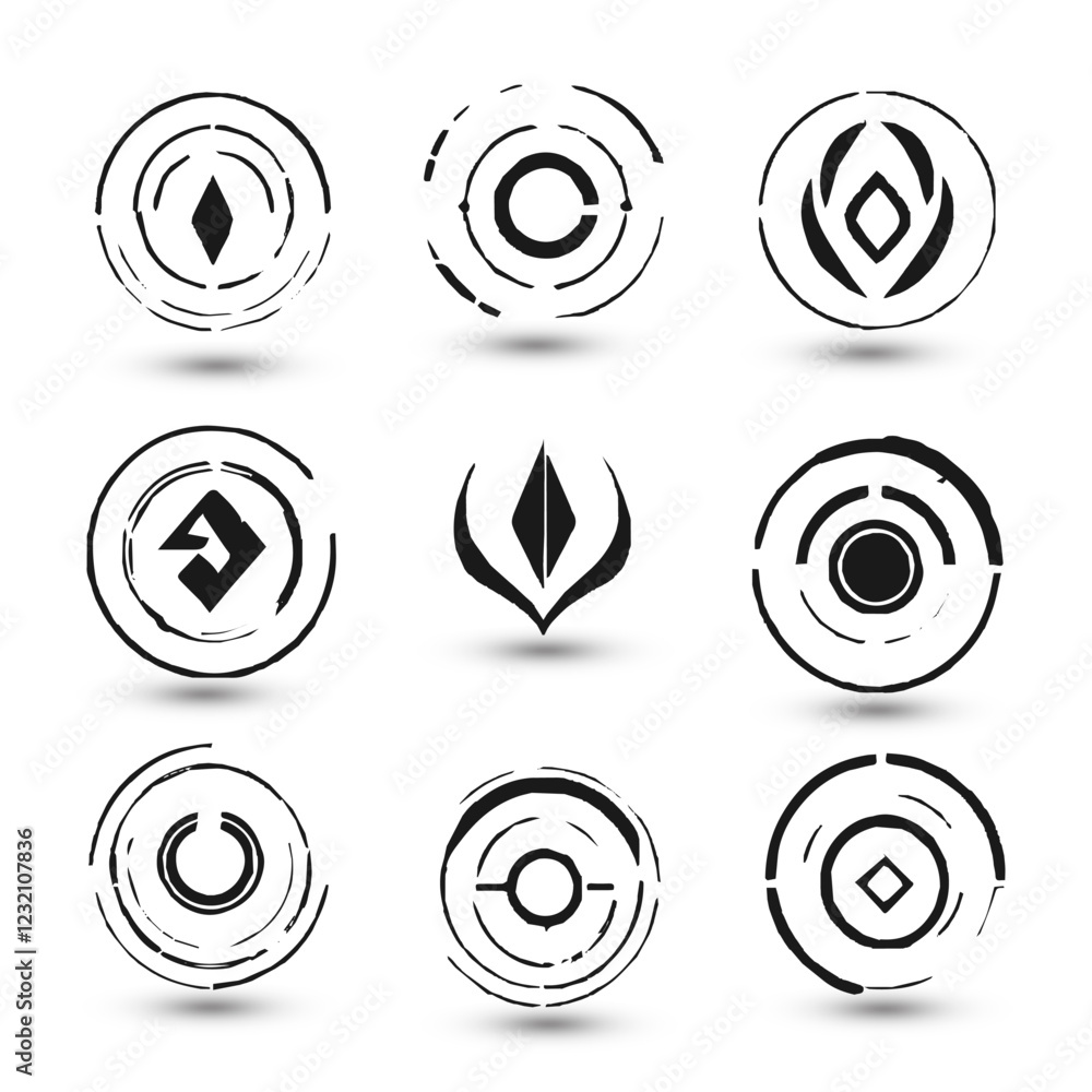 Set logo modern style symbol design futuristic Set logo modern style symbol design futuristic