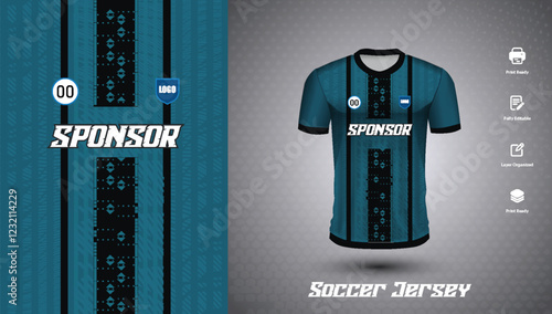 Soccer jersey design for sublimation