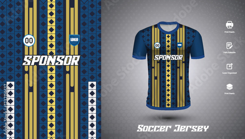 Soccer jersey design for sublimation