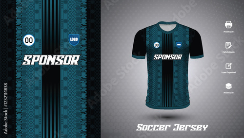 Soccer jersey design for sublimation