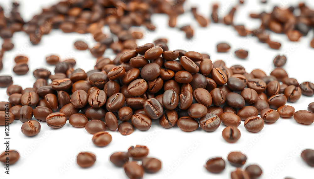 pile of coffee beans isolated on white or transparent png. Art 2 pile of coffee beans isolated on white or transparent png. Art 2