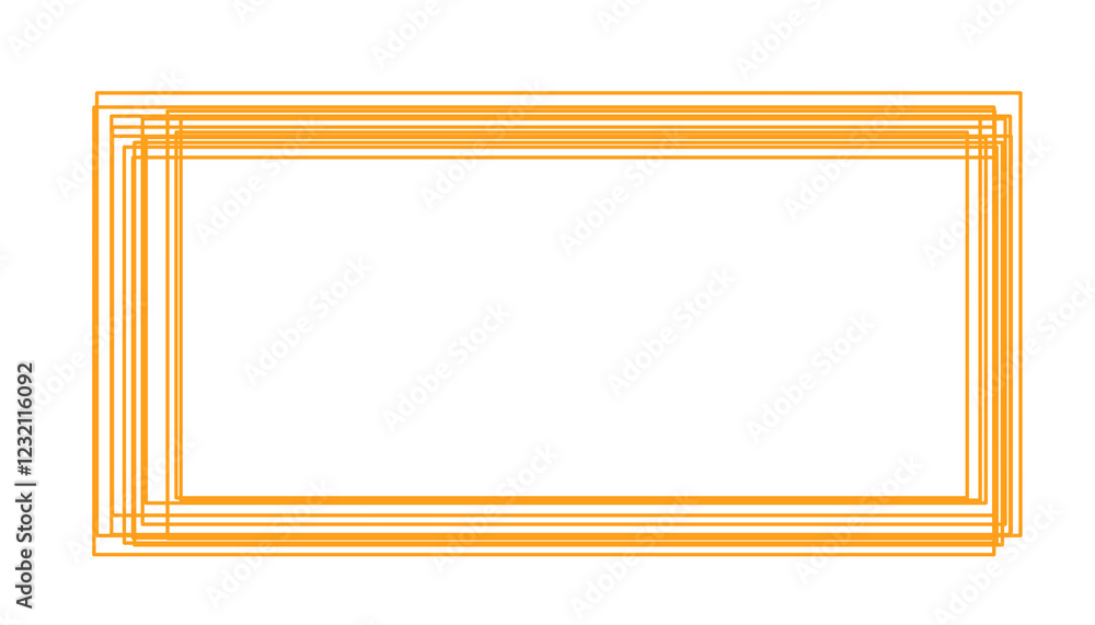 Rectangle line frame hand draw orange sign or marking or checking illustration for decoration pattern or creative idea Rectangle line frame hand draw orange sign or marking or checking illustration for decoration pattern or creative idea