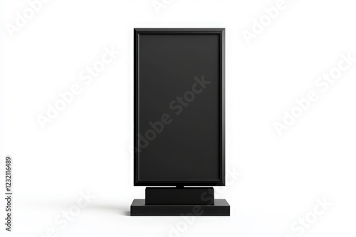 Totem light box billboard advertising poster mockup. Digital lightbox icon black display banner