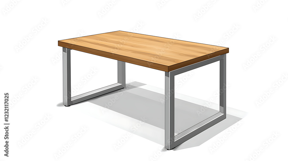 Fototapeta premium A wooden table with a silver frame