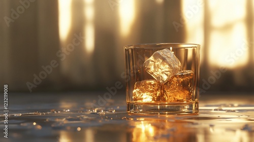 Wallpaper Mural Whiskey, ice, sunset, reflections, drinks Torontodigital.ca