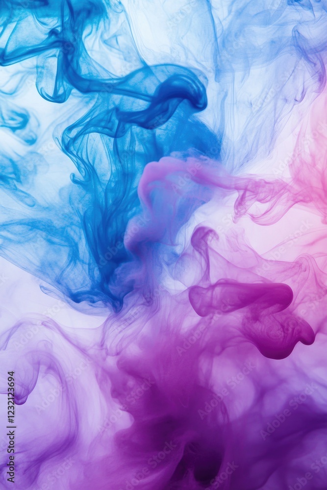Colored Ink in Water Close Up Colored Ink in Water Close Up