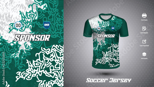 Soccer jersey design for sublimation