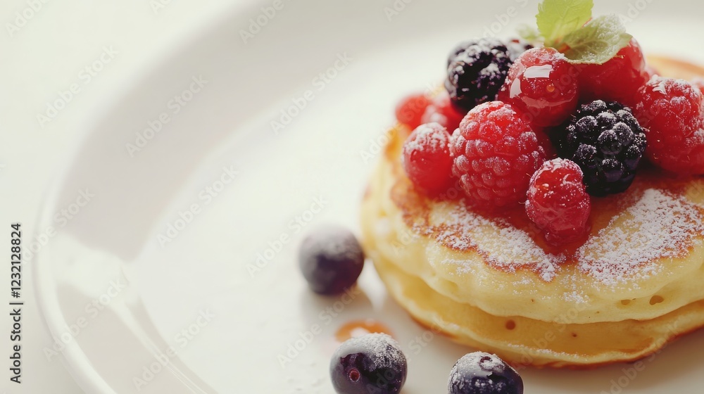 Pancakes with berries , Generative AI, Pancakes with berries , Generative AI,