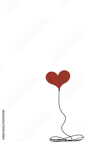 Ballon coeur saint valentin amour